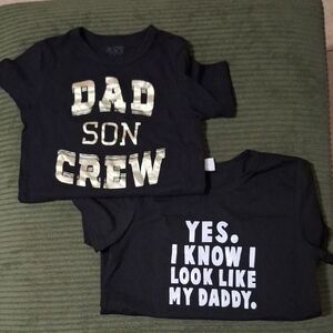 Black Kids T-Shirts - Dad Son Crew & Daddy Lookalike
